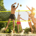Portable Volleyball Net Set Adjustable Height Steel Poles Beach Backyard