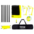 Portable Volleyball Net Set Adjustable Height Steel Poles Beach Backyard
