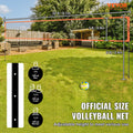 Portable Volleyball Net Set Adjustable Height Aluminum Poles Bag