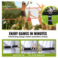 Portable Volleyball Net Set Adjustable Height Aluminum Poles Bag