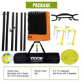 Portable Volleyball Net Set Adjustable Height Aluminum Poles Bag
