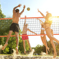 Portable Volleyball Net Set Adjustable Height Aluminum Poles Bag