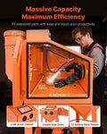 Sandblasting Cabinet 435L Dual Guns 1200W Dust Collector