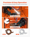 Sandblasting Cabinet 435L Dual Guns 1200W Dust Collector