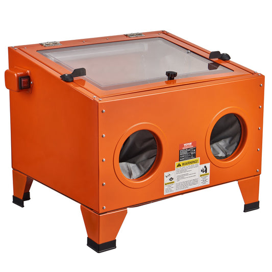 25 Gallon Sandblasting Cabinet 40-120PSI Benchtop Sand Blaster