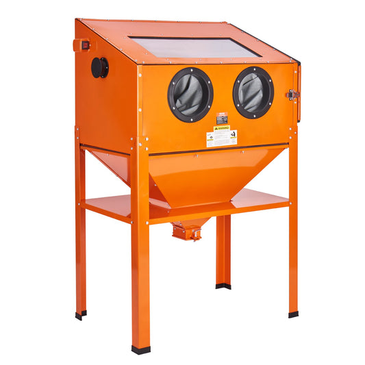 60 Gallon Sandblasting Cabinet Stand Blasting Gun 4 Nozzles