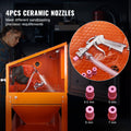 60 Gallon Sandblasting Cabinet Stand Blasting Gun 4 Nozzles
