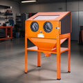 60 Gallon Sandblasting Cabinet Stand Blasting Gun 4 Nozzles
