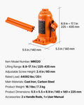 Hydraulic Bottle Jack 20 Ton 225-435mm Lifting Range Heavy Duty