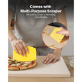 Pizza Stone, 508 x 355 mm Rectangular Cordierite Pizza Stone, Extra Large Baking-Stone with PP Scraper, 17 mm Thick Heat-Resistant Cordierite, for Oven, Baking Bread & Pizzas, BBQ Grilling