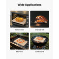 Pizza Stone, 508 x 355 mm Rectangular Cordierite Pizza Stone, Extra Large Baking-Stone with PP Scraper, 17 mm Thick Heat-Resistant Cordierite, for Oven, Baking Bread & Pizzas, BBQ Grilling