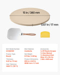Pizza Stone 381mm Round Cordierite Extra Large 17mm Thick