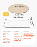 Pizza Stone 406mm Round Cordierite 17mm Thick Oven Baking