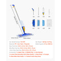 Spray Mop, with 3 Washable Pads for Dry and Wet Floor Cleaning & an 800ml Refillable Water Tank, Microfiber Dust Wet Mop & Twisted Cotton Dry Mop, Commercial Home Use for Tiles/Vinyl/Wood Floor