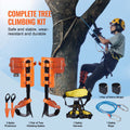 Tree Climbing Spikes Set 1 Pair Steel Spurs Safety Rope Harness 350lbs