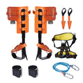 Tree Climbing Spikes Set 1 Pair Steel Spurs Safety Rope Harness 350lbs
