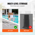 8-Bar Towel Rack Outdoor PVC Poolside Spa Bathroom White