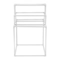 8-Bar Towel Rack Outdoor PVC Poolside Spa Bathroom White