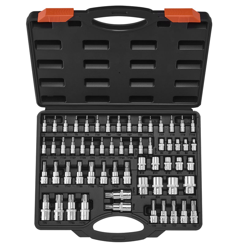 Torx Socket Set 60-Piece T6-T70 1/4