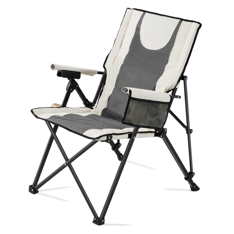 Folding Camping Chair 3 Positions 260lbs Padded High Back Armrest