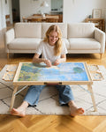 VEVOR Puzzle Board 1500 Piece Folding Legs Wooden Jigsaw 86x63cm