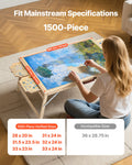 VEVOR Puzzle Board 1500 Piece Folding Legs Wooden Jigsaw 86x63cm