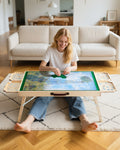 Puzzle Board 1500pc 86x63cm Folding Legs Wooden Jigsaw Portable