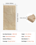 3D Wall Panels 4 Pack 120x60cm Stone Yellow PU Tiles 2.97m²