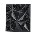 3D Wall Panels 33-Pack 30x30cm PVC Diamond Matte Black