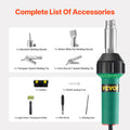 Hot Air Welder 1600W PVC TPO Vinyl Heat Gun & 9 Accessories