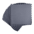 Garage Floor Tiles Interlocking 16 Pack 513mm Diamond Plate Grey PVC