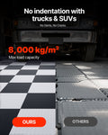Garage Floor Tiles Interlocking 16 Pack 513mm Diamond Plate Grey PVC