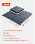 Garage Floor Tiles Interlocking 16 Pack 513mm Diamond Plate Grey PVC