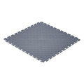 Garage Floor Tiles Interlocking 16 Pack 513mm Diamond Plate Grey PVC