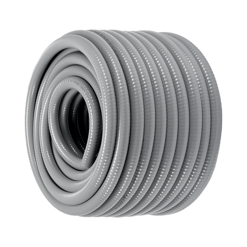 19.1mm PVC Liquid-Tight Conduit 30.5m + 10 Connectors IP65