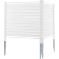 48x48cm Vinyl Privacy Fence Panels Louvered 2pc Outdoor Screen