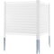 48x48cm Vinyl Privacy Fence Panels Louvered 2pc Outdoor Screen