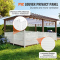 48x48cm Vinyl Privacy Fence Panels Louvered 2pc Outdoor Screen