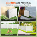 48x48cm Vinyl Privacy Fence Panels Louvered 2pc Outdoor Screen