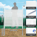 48x48cm Vinyl Privacy Fence Panels Louvered 2pc Outdoor Screen