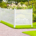 48x48cm Vinyl Privacy Fence Panels Louvered 2pc Outdoor Screen