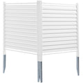 48x48cm Vinyl Privacy Fence Panels Louvered 2pc Outdoor Screen