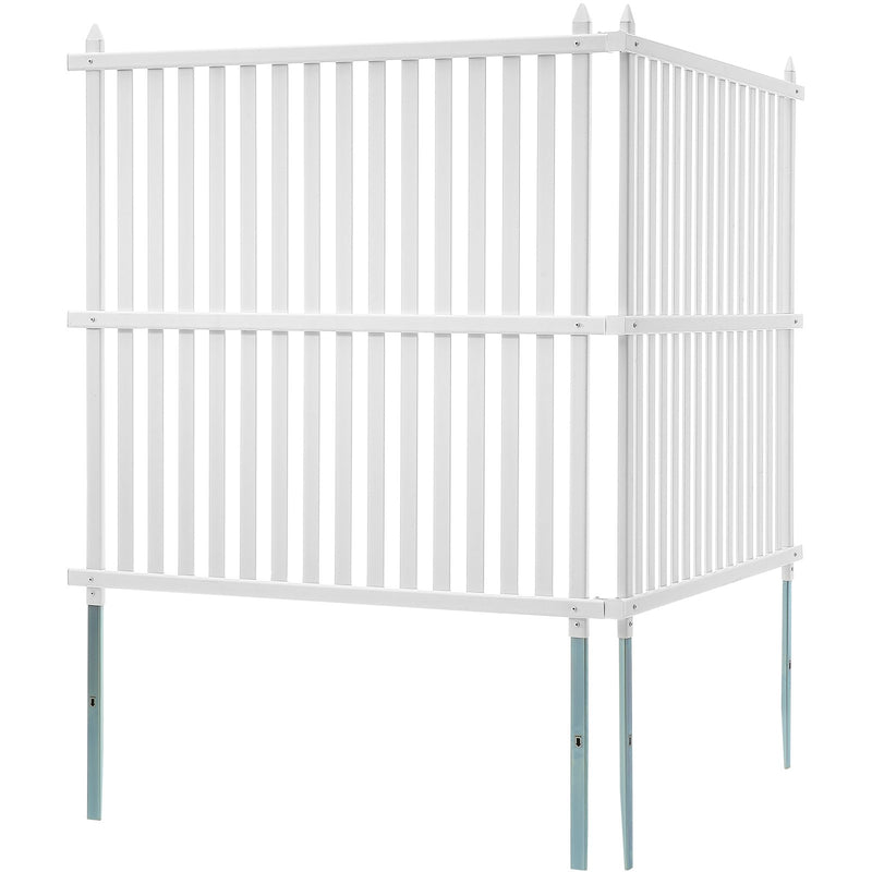 Privacy Fence Panels 1.22m x 1.22m Vinyl Screen Kit (2 Pack)