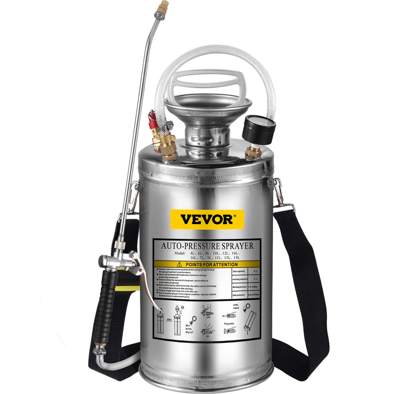 Stainless Steel Hand Pump Sprayer 1.5Gal 16