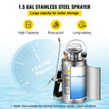 Stainless Steel Hand Pump Sprayer 1.5Gal 16