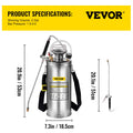 VEVOR 2Gal Stainless Steel Hand Pump Sprayer 20