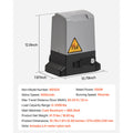 550W Electric Sliding Gate Opener 1500kg Chain Drive Infrared Sensor