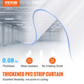 Strip Curtain 213cm x 122cm 2mm Clear PVC 8 Pieces Freezer Door
