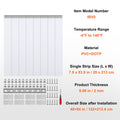 Strip Curtain 213cm x 122cm 2mm Clear PVC 8 Pieces Freezer Door
