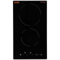 Devanti 2 Burner Electric Cooktop 3000W Ceramic Glass Touch Control